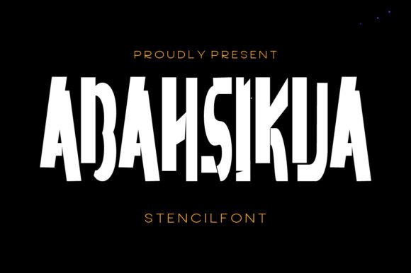 Abahsikua Font: A Bold Stencil Display Font for Small Business Branding