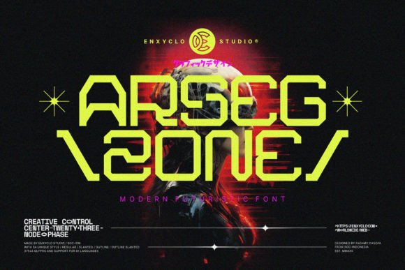 Arsegzone Font: A Futuristic Display Typeface for Bold Branding