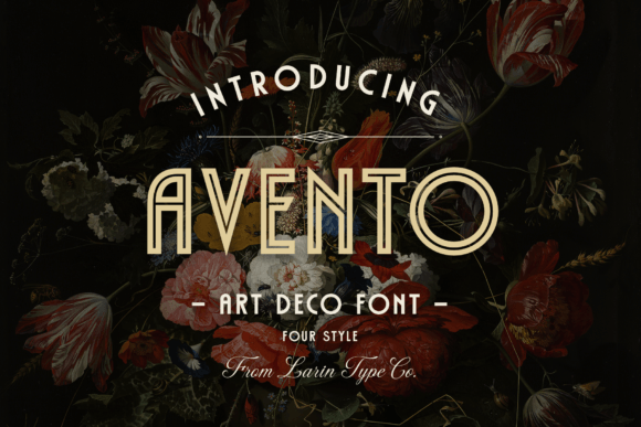 Avento Display Font for Art Deco Branding and Vintage Campaigns