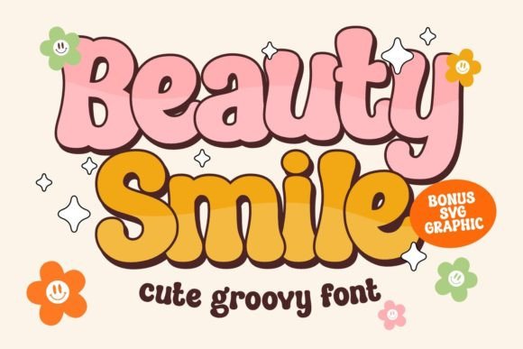 Beauty Smile: A Playful Retro Display Font for Editorial Design