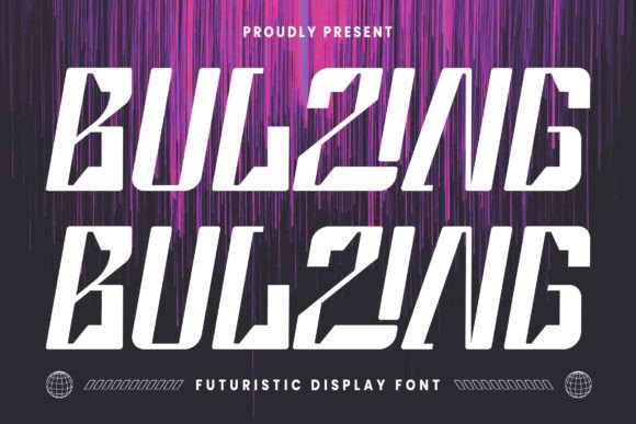 Bulzing Font: A Futuristic Display Typeface for Bold Branding