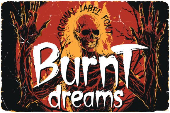 Burnt Dreams: A Vintage Horror Display Font for Editorial Design