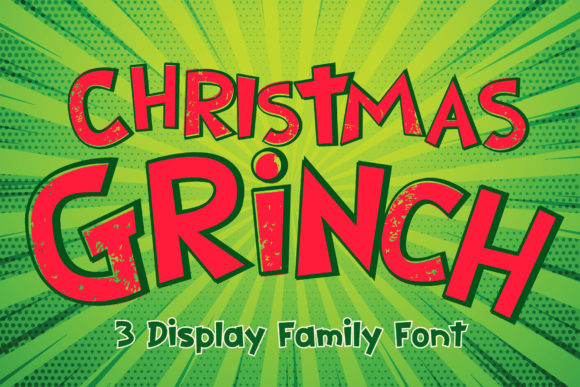 Christmas Grinch Display Font for Playful Editorial Identity