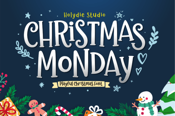Christmas Monday Font for Winter Campaigns