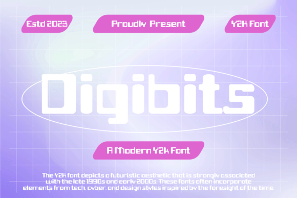 Digibits Font for Y2K-Inspired Brand Identity