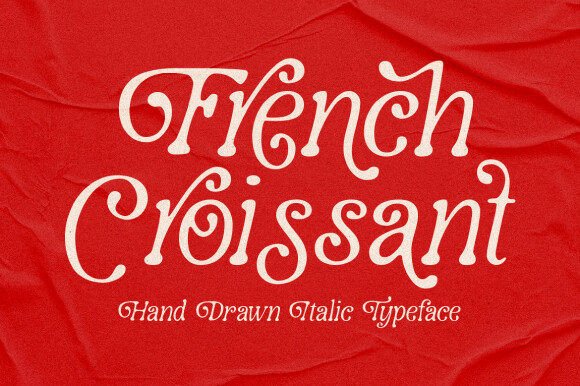 French Croissant: A Hand-Drawn Display Font for Branding That Feels Human