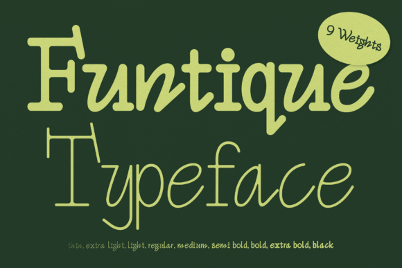 Funtique: A Modern Serif Typeface for Digital Branding