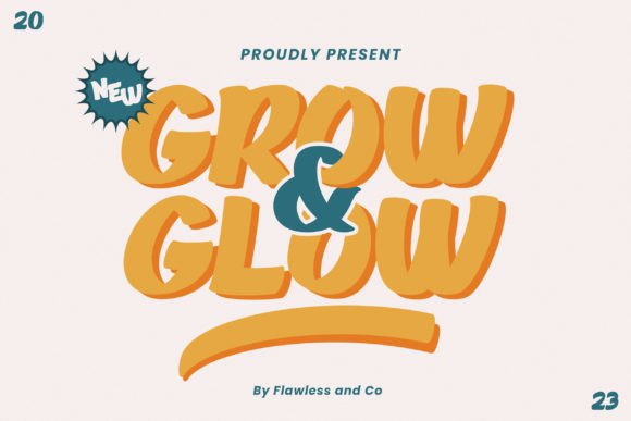 Grow and Glow: A Whimsical Display Font for Creative Web Design