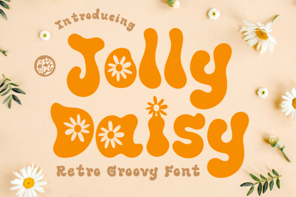 Jolly Daisy: A Retro Groovy Display Font for Editorial Charm