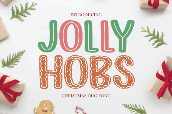 Jolly Hobs Duo: A Christmas Display Font for Thoughtful Editorial Design