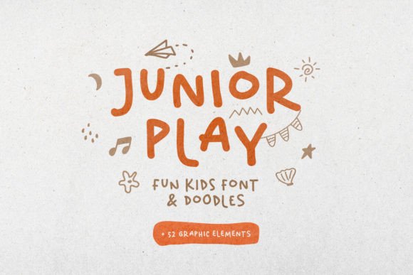 Junior Play Font: A Whimsical Display Typeface for Kids’ Content