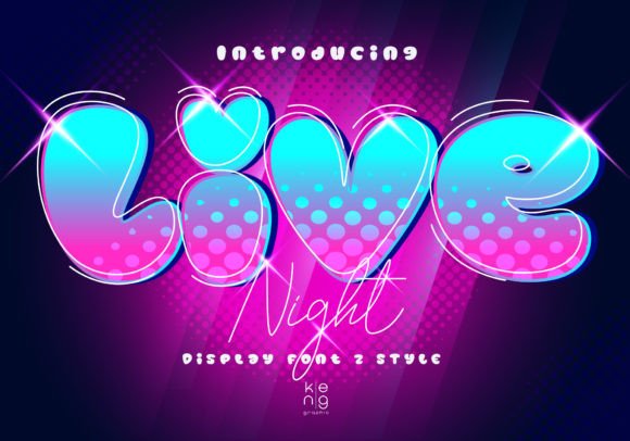 Live Night Display Font for Bold Digital Branding