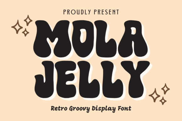 Mola Jelly Font: Nostalgic Retro Display Typeface for Makers