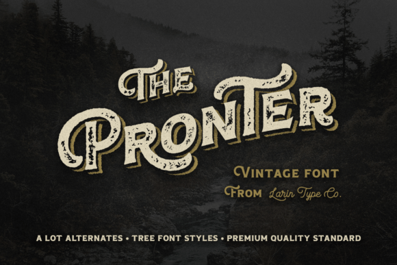 Pronter Vintage Font for Display and Branding