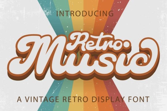 Retro Music Display Font for Digital Branding