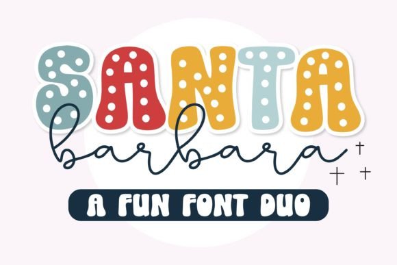 Santa Barbara Font: Retro Duo Display for Groovy Branding