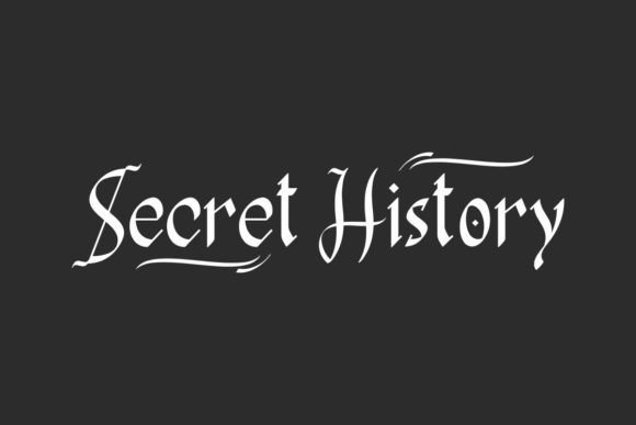 Secret History Font: Medieval Gothic Display Typeface for Crafters