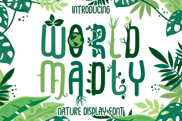 World Madly: A Playful Display Font for Eco-Conscious Editorial Design